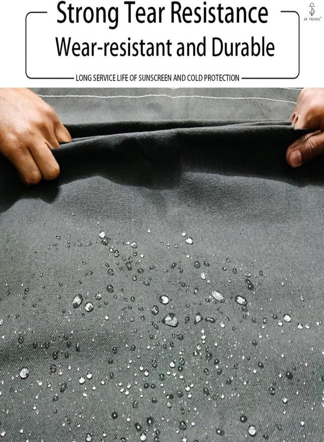 SR TRENDS 700 GSM Waterproof Tarpaulin | Durable, UV-Resistant Tarp for Outdoor, Construction & Camping (Grey, 6 x 7.5 FT) - Image 3